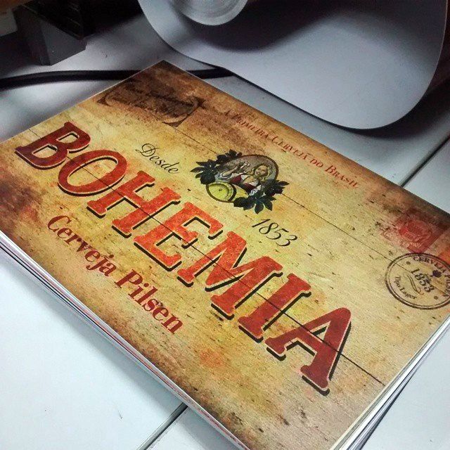 Placa decorativa com impressão UV